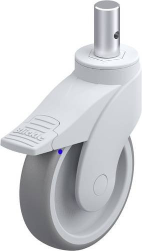 Blickle Kunststoff-Lenkrolle LWGX-TPA 126G-FI-ZAX55 in Silber, Grau oder Weiß mit einem Rad-Durchmesser von 125 mm und einer Tragfähigkeit von max. 110 kg - Bild 1