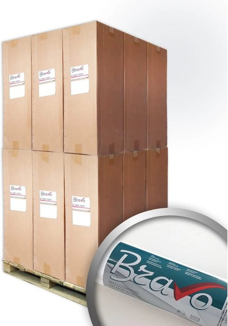 PROFHOME Malervlies Reno-Vliestapete Weiß, 60 g/m2, überstreichbar, 1 Palette mit 288 Rollen, 7632 m2 - Bild 1