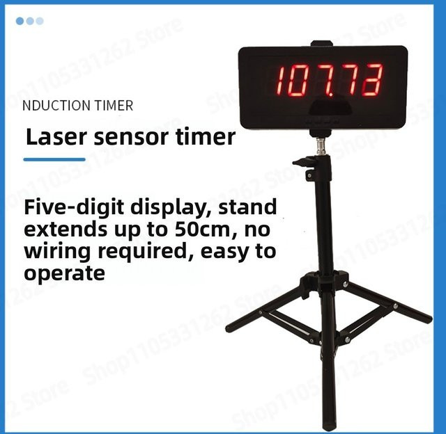 MENGJUE Lasersensor-Timer für Inline-Skating, Sprint-Lauf und Rundenzeitmessung in Schwarz - Bild 1