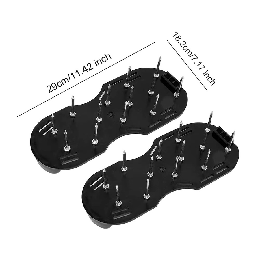 Alloet Rasenbelüfter Schuhe mit Stacheln und verstellbarem Riemen in Schwarz - Bild 6