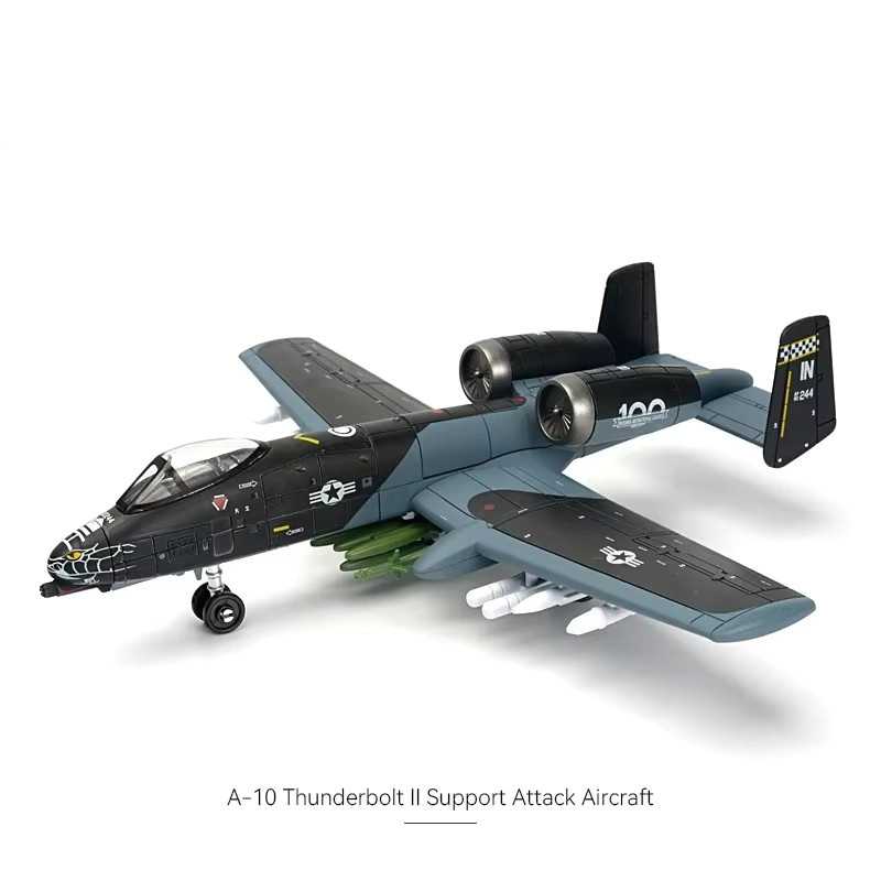 JIMITU Militär Serie A-10 Thunderbolt II Unterstützung Angriff Flugzeug Modell, Fahrzeuge - Bild 4