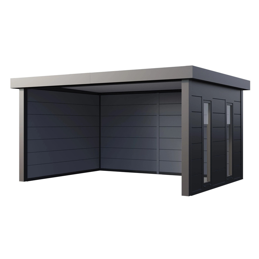 Telluria Pavillon Singolo mit Fenster in Anthrazit Grau, B/T: 478 x 358 cm - Bild 2