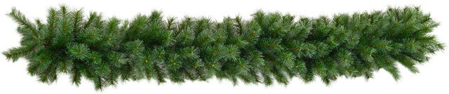 HOMCOM Künstliche Weihnachtsgirlande in Grün mit 160 Spitzen, 1,8 m Tannenbaumgirlande für Treppen und Kamin - Bild 1