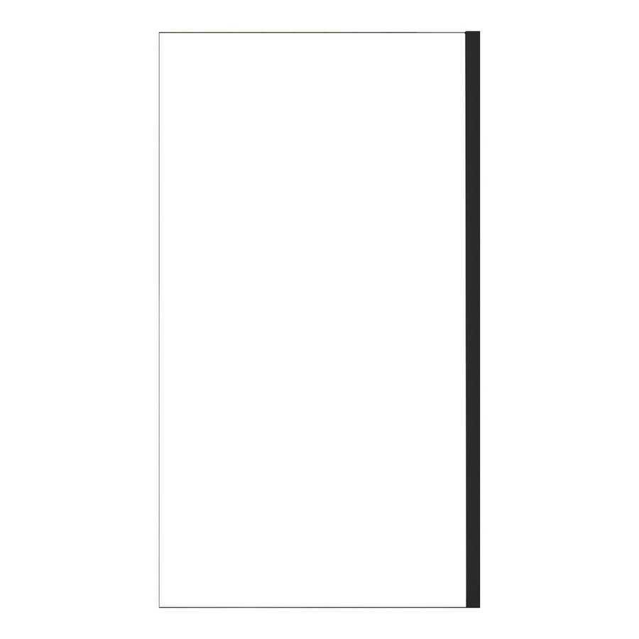 AICA Badewannenaufsatz Duschwand aus ESG Nanoglas in Schwarz und Transparent, B/H: 140 x 75 cm - Bild 1