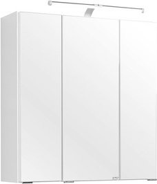 HELD MÖBEL Spiegelschrank Portofino in Weiß mit LED-Beleuchtung und Glasfront, Höhe: 64 cm, Breite: 60 cm, Tiefe: 20 cm - Bild 1
