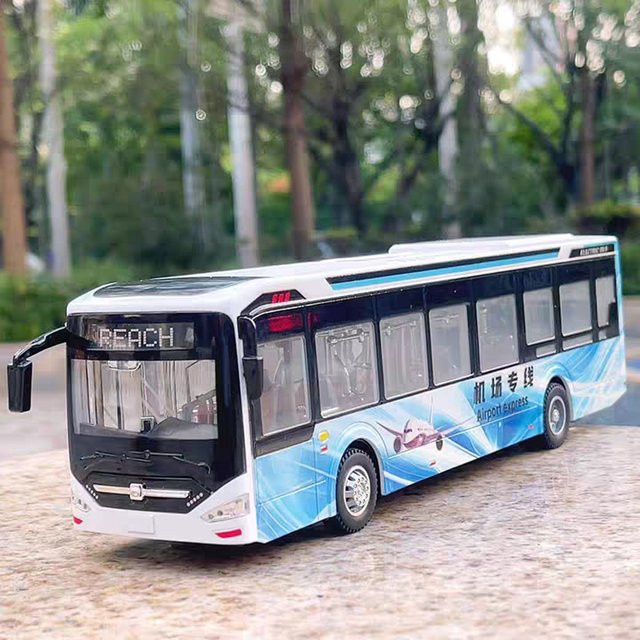 MAKEDA Neue Energie-Busmodelle, Druckguss-Spielzeugautos, 1:42, Licht und Musik - Bild 1