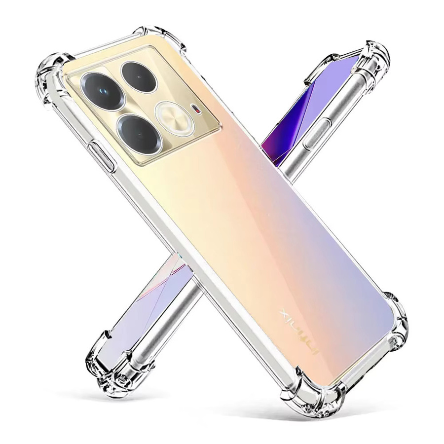 EUCAGR Silikon Schutzhülle für Infinix Note 40 4G, Note 40 Pro und Note 40 Pro Plus, Transparent - Bild 2