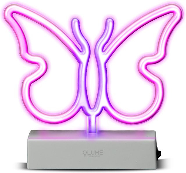 SBS LED-Leuchtschild Pink Butterfly Vibes in Pink mit Neon-Effekt - Bild 1