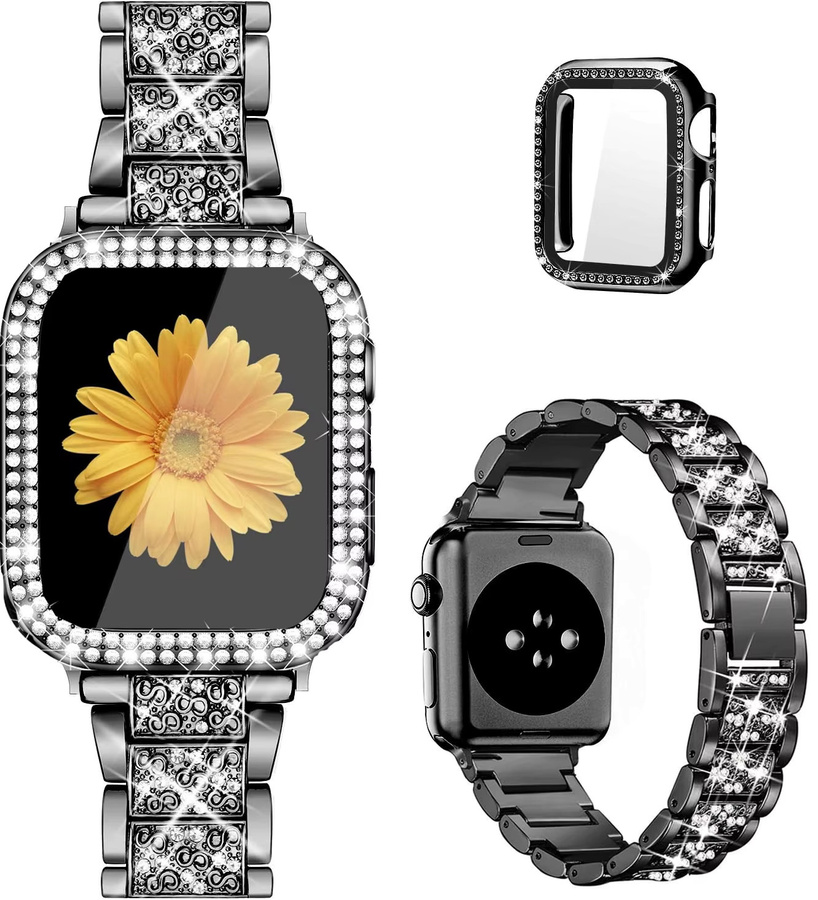 Apple Displayschutzfolie, Diamant, Kristall, Roségold, Unisex - Bild 2