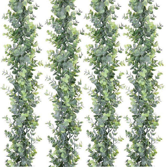 Künstliche Eukalyptusranken von Kmitang, grüne Hängepflanzen aus Kunststoff und Rattan für deine Dekoration, Höhe: 180 cm - Bild 1