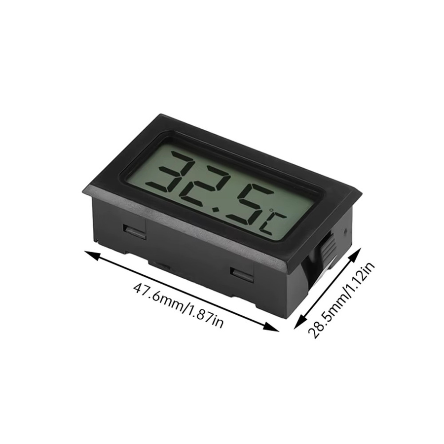 Gaqqee FY-10 Digitales LCD Thermometer mit Kabel als Temperatursensor und Temperaturtester in Schwarz - Bild 3