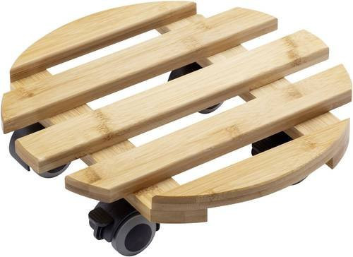 Metafranc Pflanzenroller aus Bambus in Beige mit 4 Lenkrollen und einer Traglast von max. 60 kg - Bild 1