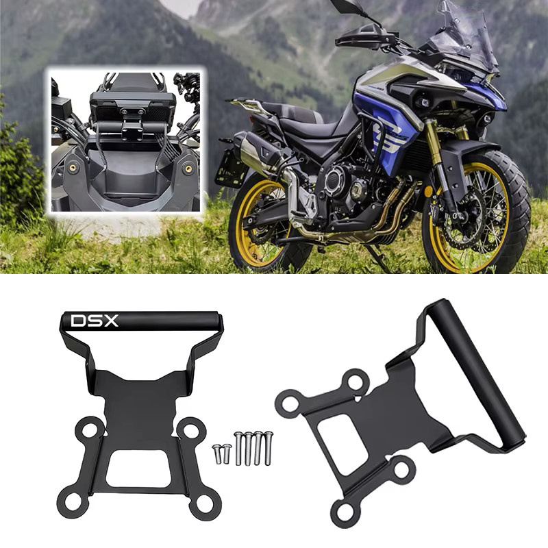 Fastcozy Lenkerverlängerung mit GPS-Navigationshalterung für VOGE Valico 625 525 DSX Motorrad in Schwarz - Bild 2