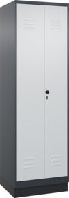 C+P PSA Doppel-Spind Classic PLUS mit Sockel und 2 Abteilen, Stahlkonstruktion, Sicherheits-Drehriegel, B/T/H: 60 x 50 x 195 cm - Bild 1