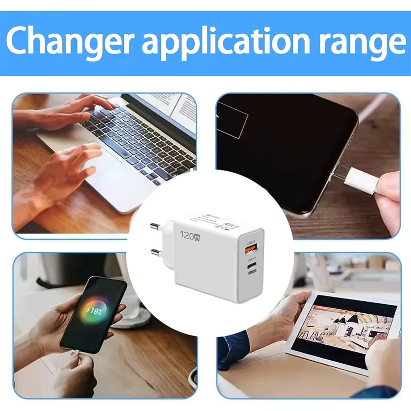 Xiaomi 120W Original Schnellladegerät mit 2 USB-Ports in Weiß - Bild 4