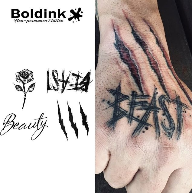 Boldink Semi-permanentes Tattoo, Blumen, Unisex - Bild 1