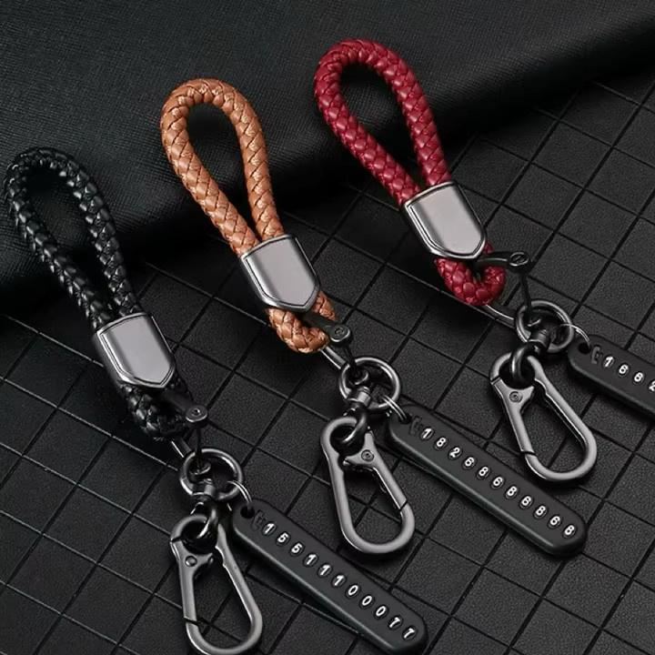 SAISLERWELL Schlüsselanhänger Leder, Geflecht Seil, Unisex - Bild 1