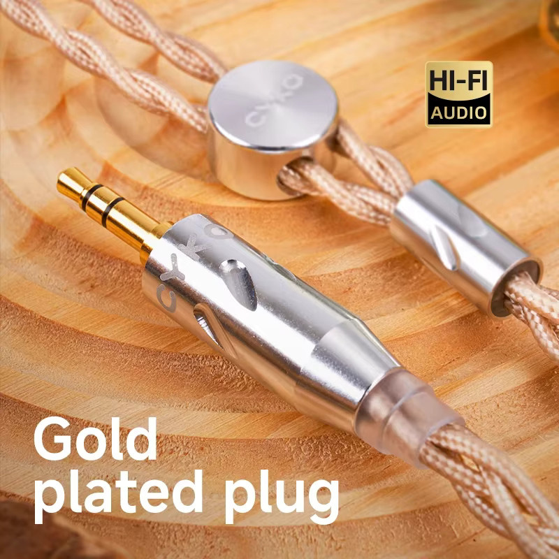 CYKO 4-adriges HiFi-Upgrade-Kabel aus versilbertem OCC mit 3,5 mm Jack und vergoldeten symmetrischen Steckern für Sony In-Ear Kopfhörer - Bild 3
