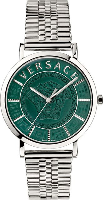 Versace Herrenuhr, Quarz, Edelstahl, Grün, 40 mm, 5 ATM - Bild 1