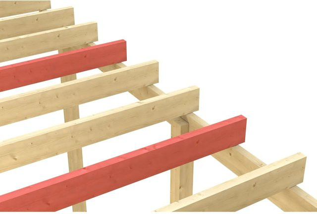 Skan Holz Schneelasterhöhung für Carport in Nussbaum - Bild 1