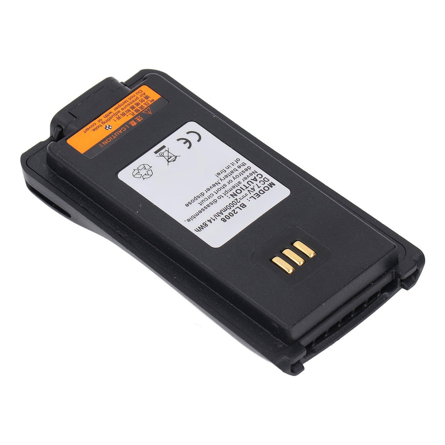 Hytera BL2008 Ersatzbatterie für PD700 PD750 PD780 Funkgeräte, 7,4 V 2600 mAh Lithium-Ionen Akku, Schwarz - Bild 4