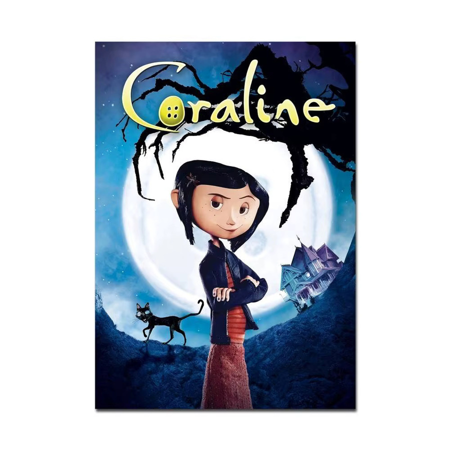 Vintage Anime Poster C-Coraline Retro Wandkunst Illustration in Mehrfarbig - Bild 6