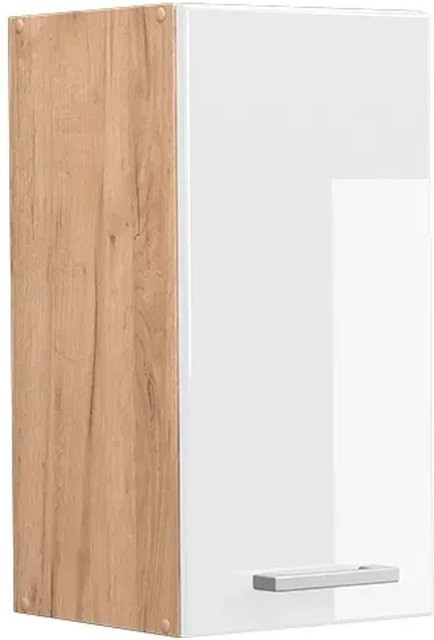 Vicco Hängeschrank R-Line Küchenschrank Weiß Hochglanz und Goldkraft Eiche B/T/H: 30 x 30 x 60 cm - Bild 1