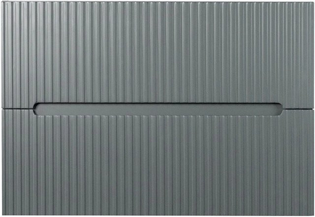 Waschbeckenunterschrank Pavani Grau gerippt Wandmontage Breite: 80 cm - Bild 1