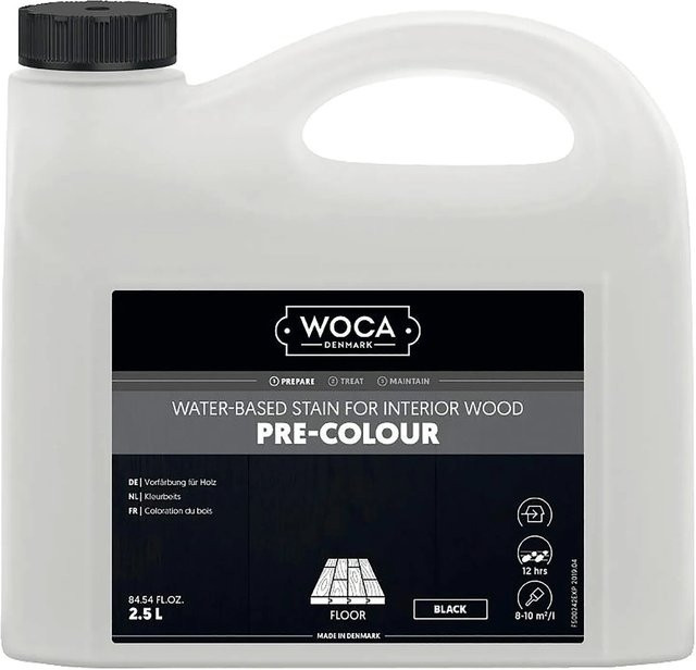 Woca Pre-Colour Wasserbasierte Innenbeize Schwarz 2,5 l - Bild 1