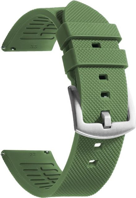 TolTales Uhrenarmband Silikon, grün, 20mm, 22mm, Unisex - Bild 1