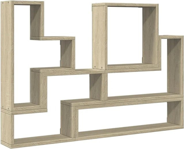 vidaXL Wandregal Sonoma-Eiche aus Holzwerkstoff, Farbe Braun, B/H/T: 96 x 64 x 12 cm - Bild 1