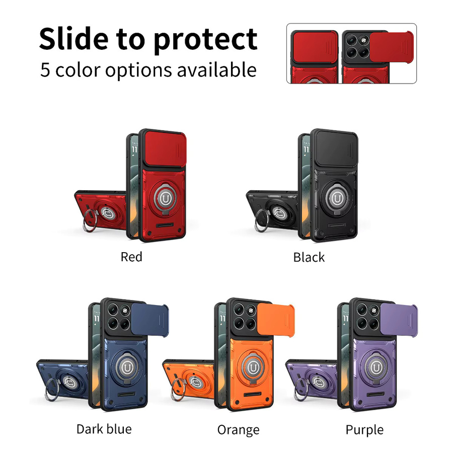 Stoßfeste MagSafe Magnetische Handyhülle mit Ringhalter für Motorola Edge 70 X70 Air 60 Pro Moto G86 G85 G55 G35 G56 in Purple - Bild 6