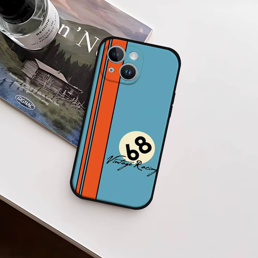 Mesuca Vintage R-Racing Handyhülle in Schwarz für iPhone 11 bis iPhone 17 Pro Max und weitere iOS Modelle - Bild 3