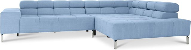 Polsterecke CATELYN 2.0 LOFT in Blau mit Stoffbezug und Armlehnen, L-Form rechtsseitig - Bild 1