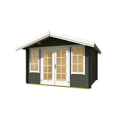 Lasita Gartenhaus Maja Robin in Grüngrau, B/T/H: 381,3 x 358 x 245,1 cm - Bild 3