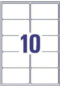 Avery Adressetiketten weiß 99,1 x 57 mm 1000 Stück (100 Bogen x 10) L7173-100 - Bild 1