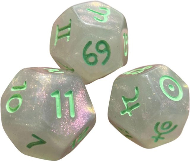 Super Six Astrologie-Würfel, Partyspiel, 3-teiliges Set, Bunt / Mehrfarbig - Bild 1