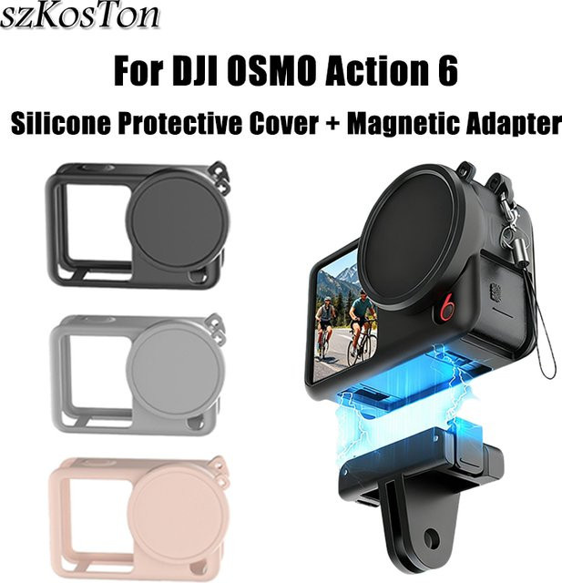 DJI OSMO NANO Action 6 Ganzkörper-Silikonhülle mit magnetischer Adapterbasis und Objektivdeckel - Bild 1