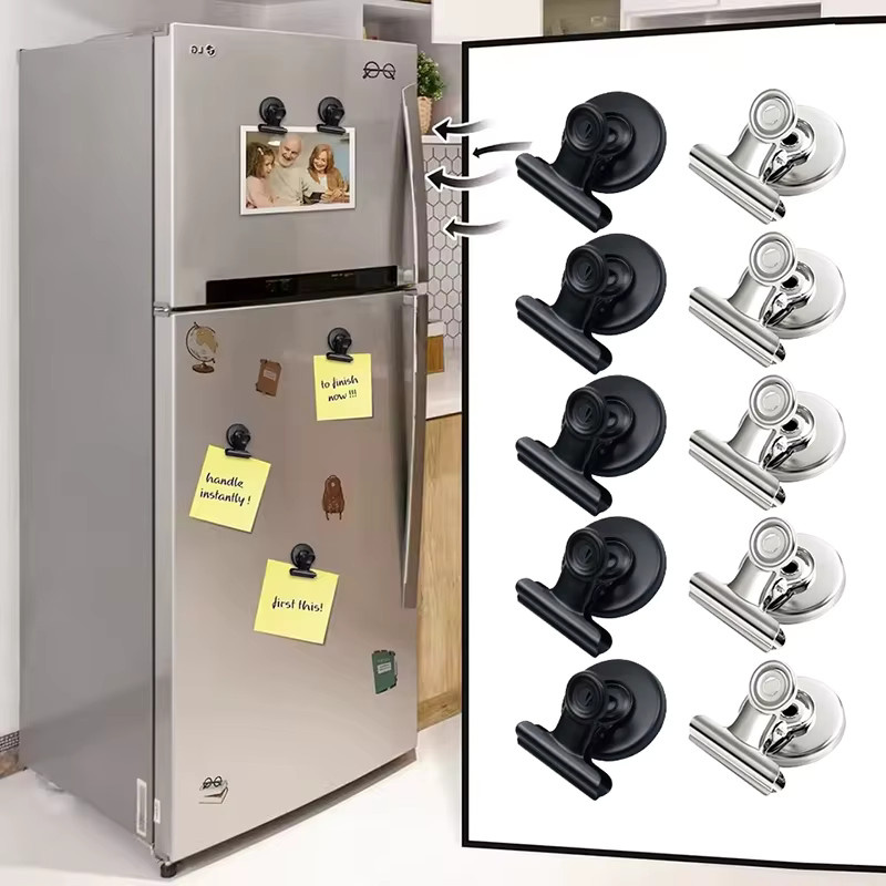 Mognot Kühlschrankmagnete aus Metall in Silber als robuste magnetische Clips für Whiteboard, Büro und Spind - Bild 3