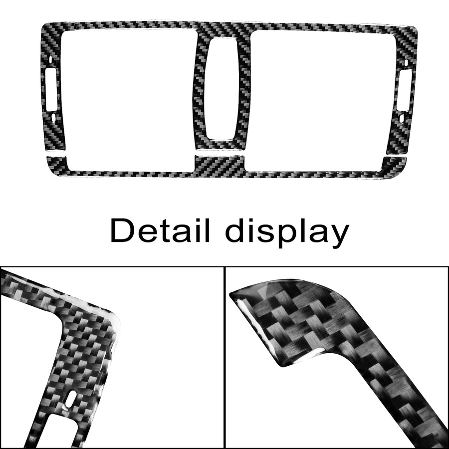 Carbon Faser Aufkleber für den zentralen Luftauslass als Auto Styling Dekoration für BMW 1er E81 E82 E87 E88 (2008-2013) in Schwarz - Bild 2