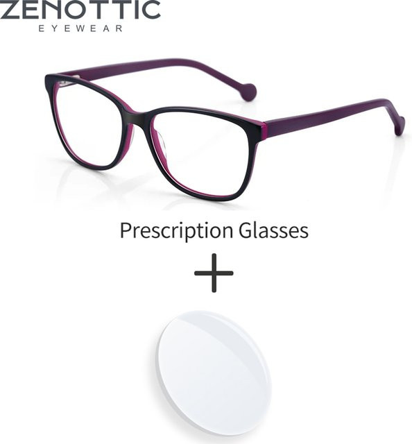 ZENOTTIC Korrektionsbrille Retro, Acetat, Vollrand, Damen, Blaulichtfilter - Bild 1