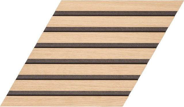 Denpanels Akustikpaneel Raute Eiche Natur, 3 Stück, B: 46 cm, H: 26,5 cm, T: 1 cm - Bild 1