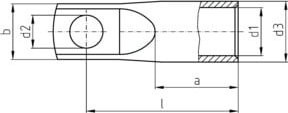 Intercable Rohrkabelschuh ICR24012S 240qmm M12 verzinnt silber - Bild 1