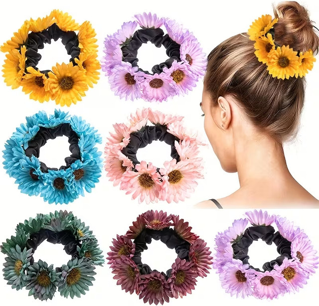 Haargummi Sonnenblumen, Damen - Bild 1