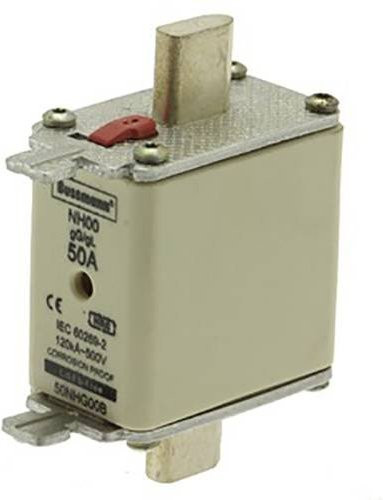 Eaton NH-Sicherung 50NHG00B mit mechanischer Sicherungsanzeige, Größe 00, 50A, 500V, Grau, 3er-Set - Bild 1