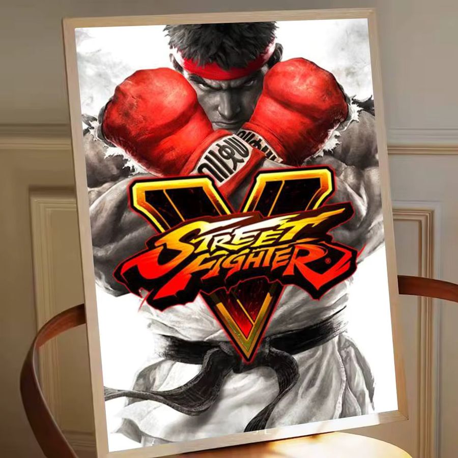 Street Fighter Poster Selbstklebender Wasserdichter Papieraufkleber zur Wanddekoration für Kaffeehaus, Bar oder Zimmer - Bild 4
