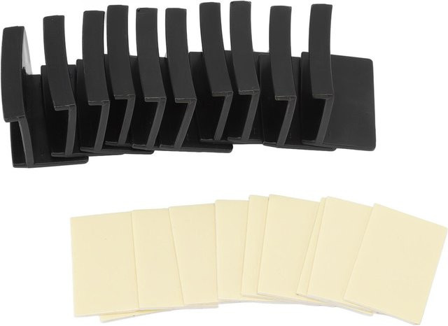 10 Stück Huthaken OutsideWorld Modern Minimalistisch in Schwarz aus Kunststoff mit starkem Acrylkleber zur wandmontierten Aufbewahrung - Bild 1
