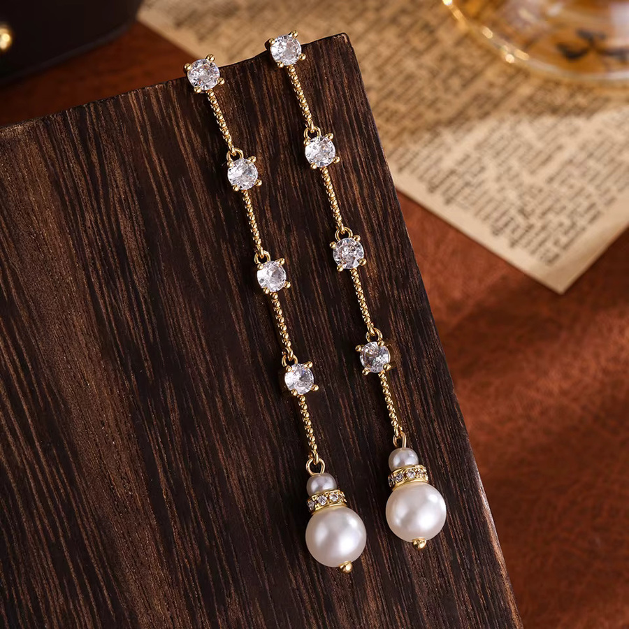 Rakol Ohrringe, Bicolor, Zirkonia, Perle, Gold Farbe - Bild 1