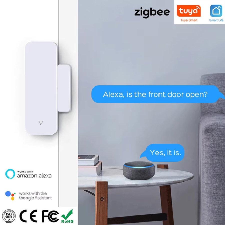 Tuya Zigbee 3.0 Tür-Fenster-Sensor in Weiß mit Smart Life App-Fernsteuerung für Alexa, Yandex, Zigbee2Mqtt und ZHA - Bild 4