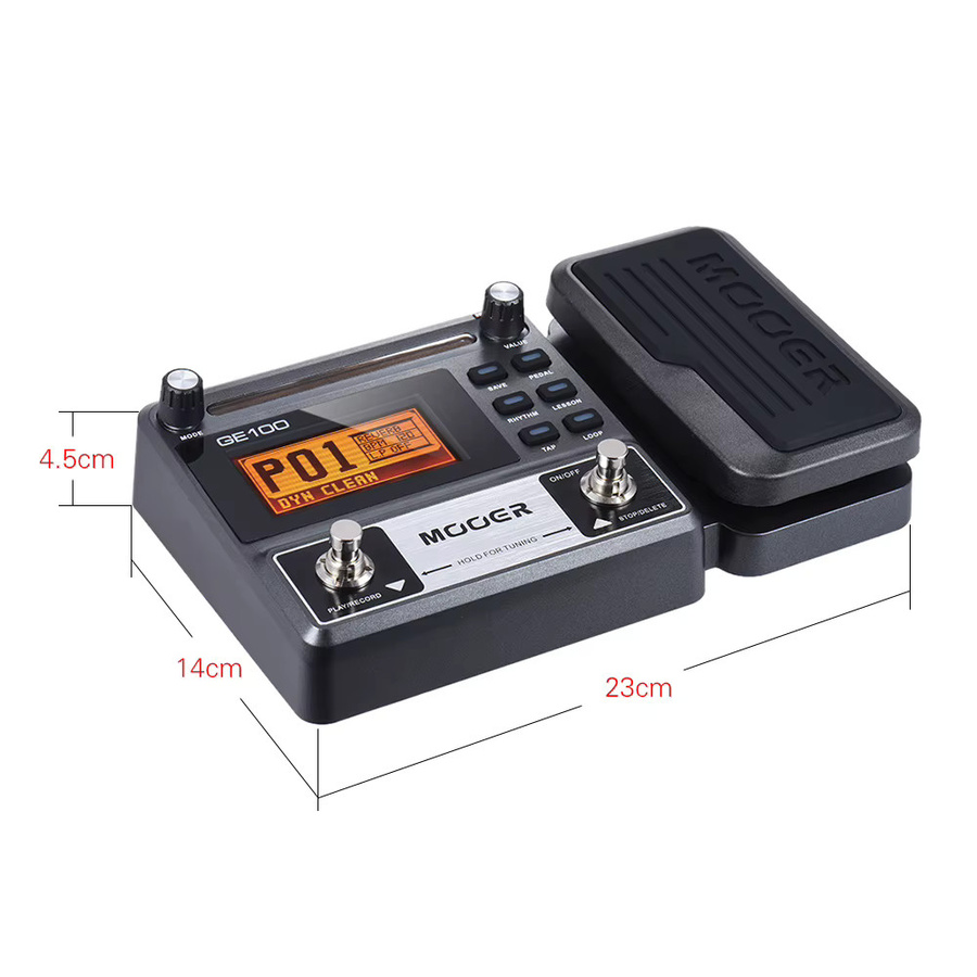 Mooer GE100 Gitarren Multi-Effekt-Prozessor in Schwarz mit Loop-Aufnahme, Tuning, Tap Tempo und Rhythmus-Funktion - Bild 2